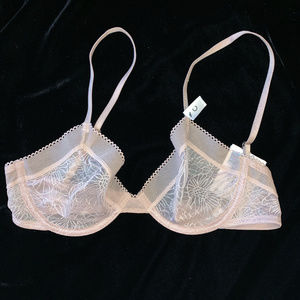 NWT Calvin Klein Bare underwire lace pink Bra 32C